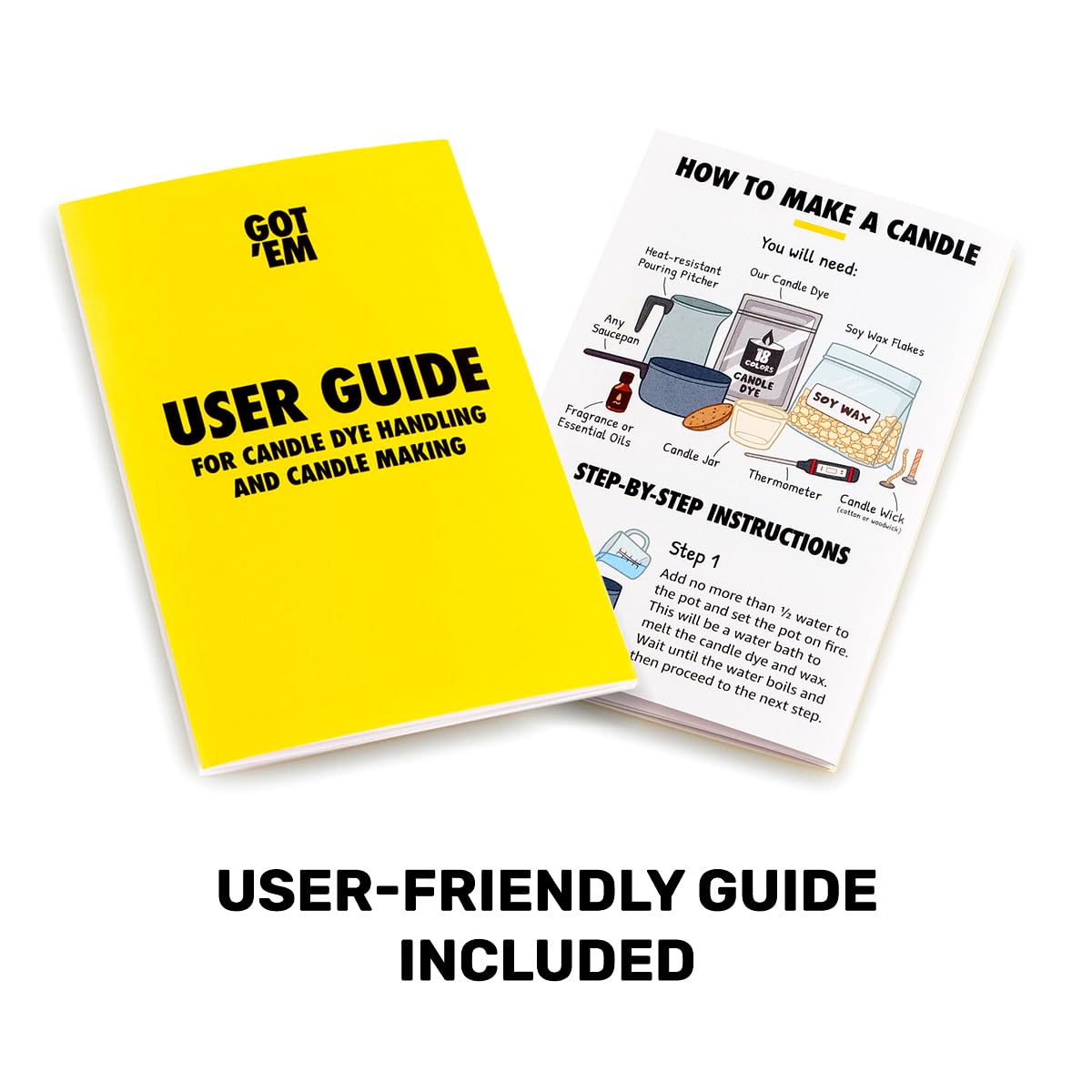 Candle Dye Flakes - 18 Rich Colors for Wax Making, Mixable for Unlimited Shades, Safe Chips for Paraffin and Soy Candles, Made in EU GOT 'EM