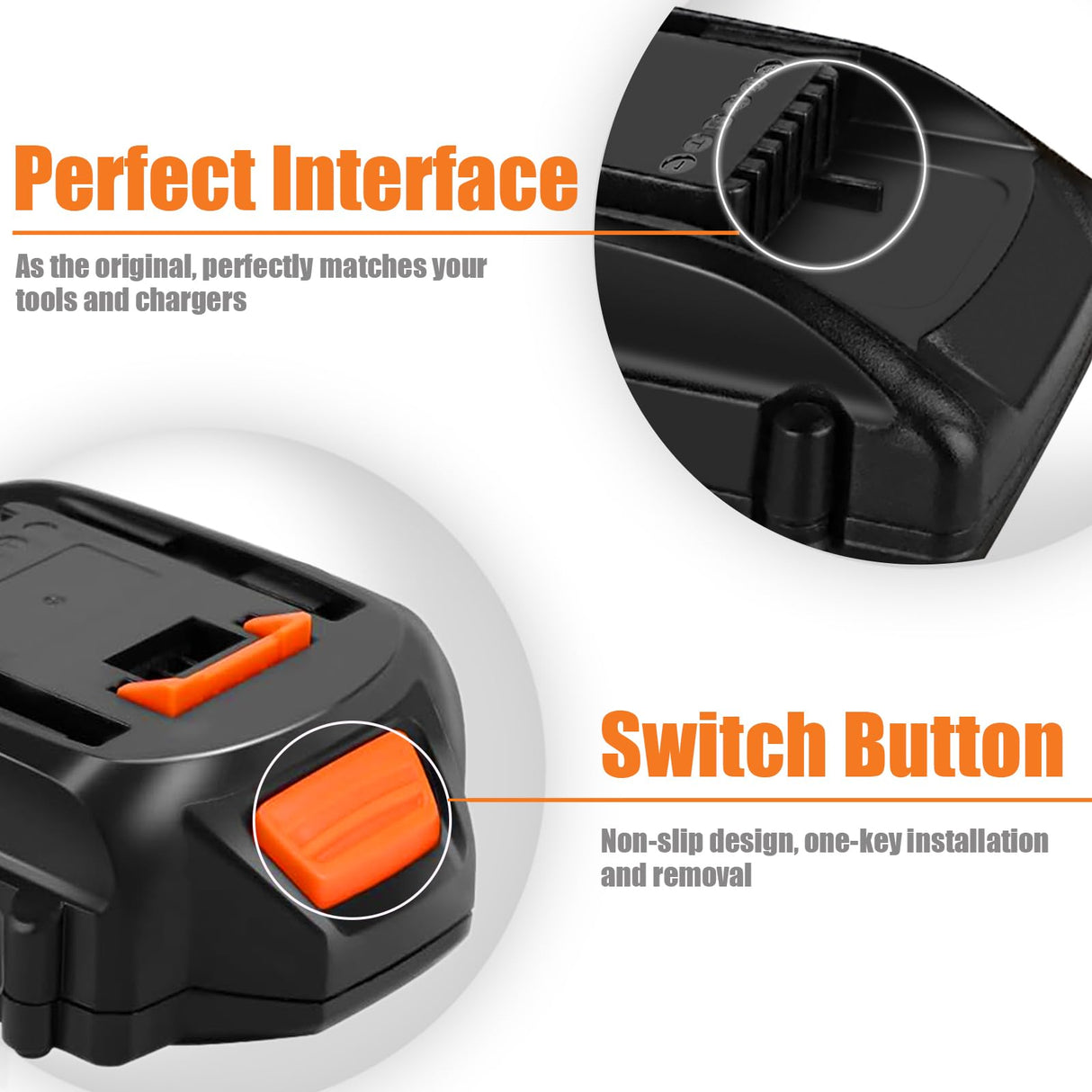 Upgraded 3.5Ah 2Pack 20V Battery Replacement for Battery 20V Power Share Max 20V Lithium-ion Battery Compatible with 20V Battery WA3575 WA3525 WA3520 WG151s WG891 Leaf Blower Tools Batteries Bonadget