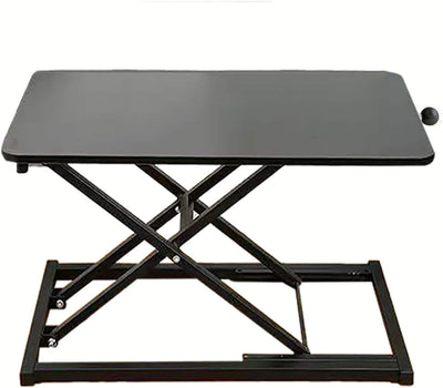 Rxrpexjke Standing Desk Converter Height Adjustable, Stand up Desk Riser, Easy Lift Height Converter Computer Workstations Home Office Study Room Portable Small Table Black Size 23.6 Inch C
