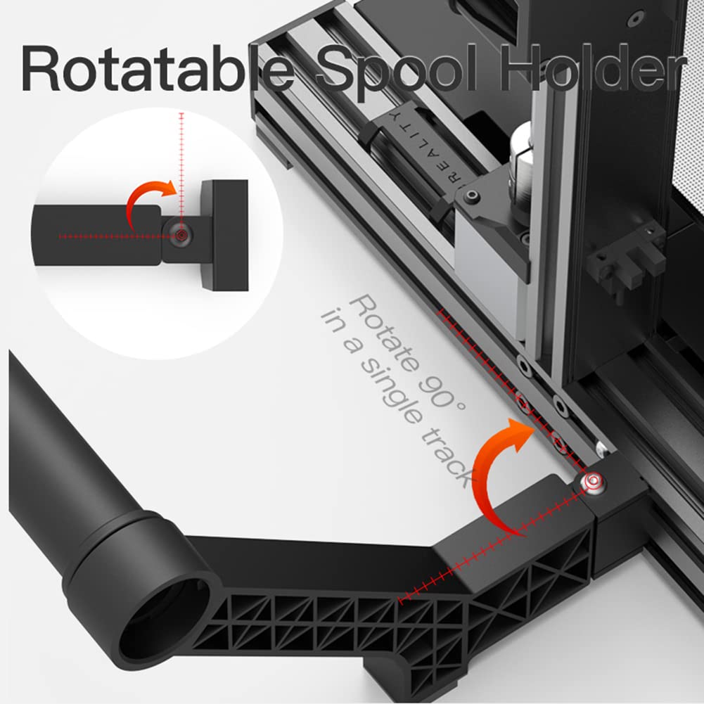 Original Creality Upgrade Built-in Bearings Rotatable Filament Spool Holder Bracket for Ender 3, Ender 3 V2, Ender3 Pro, Ender 3 V2 Neo, Sidewinder X1, Ender 5 Pro/Plus, Vyper, Mega SE 3D Pri - WoodArtSupply