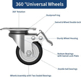 72" Garage Storage Cabinet with Wheels, Locking Metal Cabinet with Door Pegboard & 4 Adjustable Shelves, Heavy Duty Steel Rolling Tool Cabinet for Garage, Workshop, Home, Office - Black Tioutbot