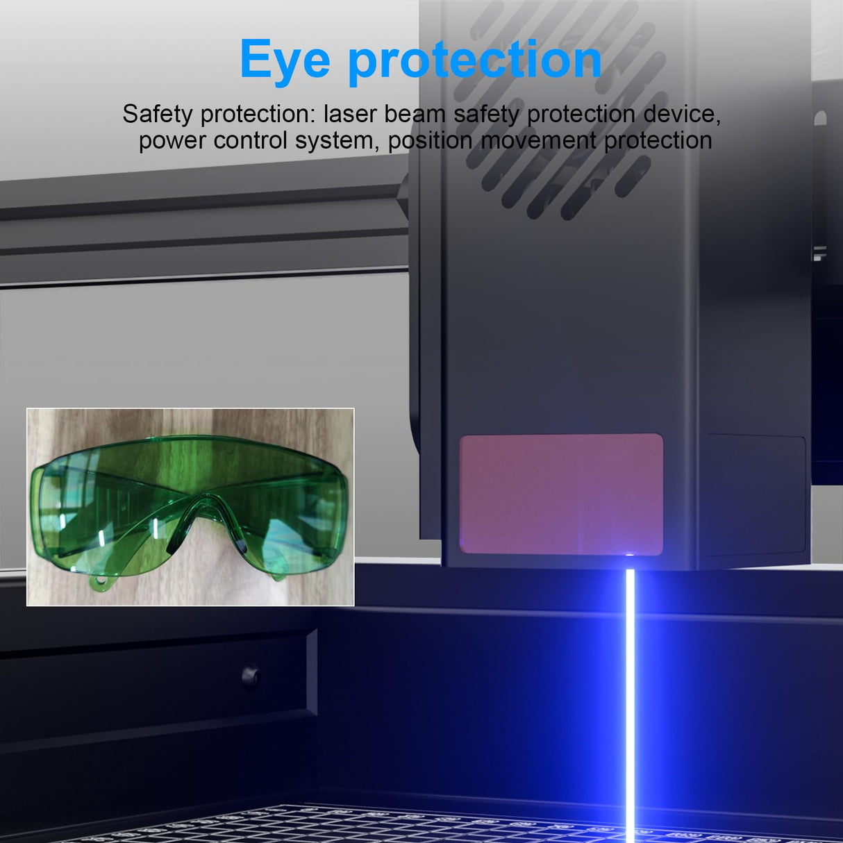 IWECOLOR Laser Engraver Machine 10W Output Power, 72W DIY Laser Engraving Machine 0.06mm High Precision Laser Cutter and Engraver for Wood and Metal, Paper, Acrylic, Glass, Leather etc, 14.9" x 14.9" IWECOLOR