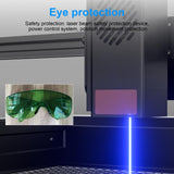 IWECOLOR Laser Engraver Machine 10W Output Power, 72W DIY Laser Engraving Machine 0.06mm High Precision Laser Cutter and Engraver for Wood and Metal, Paper, Acrylic, Glass, Leather etc, 14.9" x 14.9" IWECOLOR