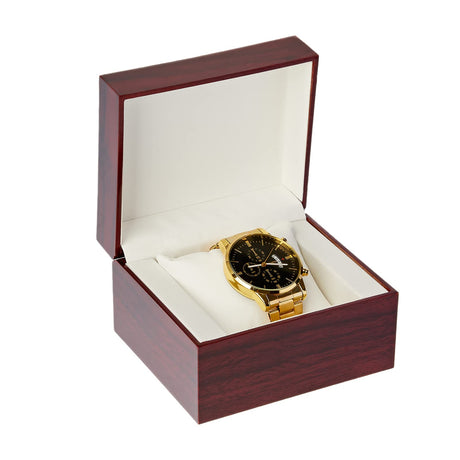 LETURE Wooden Single Watch Cases for Men Women, Wood Wrist Watch Bangle Gift Box with Pillow LETURE
