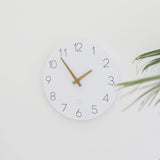 mooas Flatwood Wall Clock,12" Wood Wall Clock Non-Ticking Sweep Movement Decorative Wall Clock Battery Operated Wall Clock for Home Living Room Kitchen Bedroom Office School (Wood) mooas