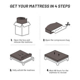 Aircliff Japanese Floor Futon Mattress, Tatami Mat Sleeping Pad, Shikibuton, Mattress Topper, Boys Girls Roll Up Dormitory Mattress, Foldable & Portable Floor Lounger Bed, Guest Bed (Grey, Twin) Aircliff