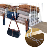 Evelots Shelf Dividers for Wood Shelf with New Patent Pending Removable Hooks, 8 Pack Closet Organizers and Storage for Clothes, Purse, Pantry - Solid Steel-12 Inch Shelf -Reinforced Wide Bottom Evelots