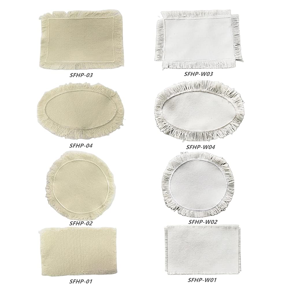 Zeloyaut 8pcs Sublimation Blanks hat/Cloth Patch for Heat Press, 100% Polyester, Custom Personalised Sublimation Photo Zeloyaut