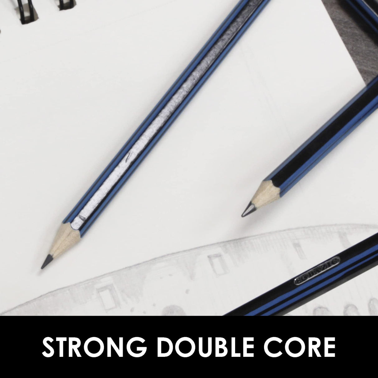 BAZIC Drawing Sketching Pencil Set, HB 2B 4B 6B 7B 8B, Professional Graphite Sketch Kit Pencils, for Artists Adults Beginners (6/Pack), 1-Pack BAZIC Products