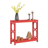 Convenience Concepts Omega Console Table with Shelf, Coral Convenience Concepts