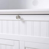 American Furniture Classics OS Buffet and Hutch with Framed Glass Doors and Drawer, Large, White American Furniture Classics