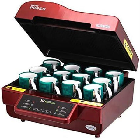 Heat Press Machine，3D Sublimation Vacuum Machine, Sublimation/Heat Press Machine,Mug/T Shirt/Cell Phone Case Printer,Cup/Digital Printing Machine (Color : Red, Size : US) CHIPEL