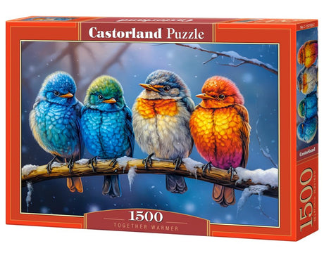 CASTORLAND 1500 Piece Jigsaw Puzzles, Together Warmer, Animal Puzzle, Colorful Birds, Adult Puzzle, Castorland C-152193-2 Castorland