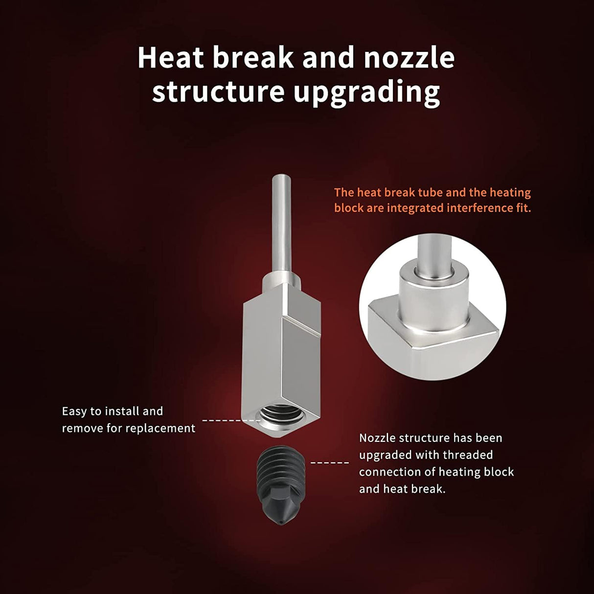 Upgrade Ceramic Heating Core CHC Hotend 24V Copper Heater Block Titanium Heatbreak Improved Nozzle Compatible with Voron 2.4 Ender 3 V2 Pro CR10 Ender 5 Pro/Plus Ender 6 3D Printer POLISI3D