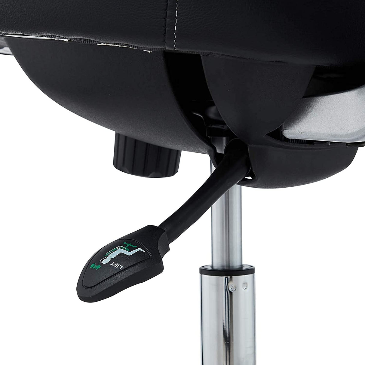 Modway Edge Drafting Chair - Reception Desk Chair - Flip-Up Arm Drafting Chair in Black Modway