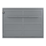 Merax Modern Murphy Cabinet Bed, Solid Wood Wall Platform Bed/No Box Spring Needed/Easy Assemble/Full,Gray Merax