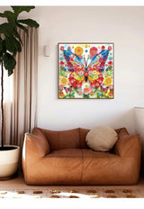 CraftCraze Diamond Painting Adult Kits, Diamond Art Kits for Beginners, DIY Butterfly Full Drill Diamond Painting for Home Wall Decoration 11.8 x11.8 inches CraftCraze