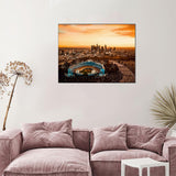 IPISSOI Los Angeles Diamond Painting, California Dodger Stadium City Urban Diamond Art Crystal Embroidery Painting Cross Stitch Crafts Wall Hanging Painting Decoration 16x12 inch IPISSOI