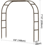 Metal Garden Arch,7.8 Feet High x 5.5 Feet Wide Sturdy Metal Arbor with Sharp Ends for Climbing Vines and Plants,Weddings Quinceaneras Party Decoration LeJoy Garden