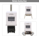 REDCAMP 14"H Foldable Camping Oven with 3 Tier Grill, Stainless Steel Portable Camping Stove for Baking Cinnamon Rolls, Breads and Muffins with Wood Burning Fire,Propane Stoves,Campers,Baking BBQ REDCAMP