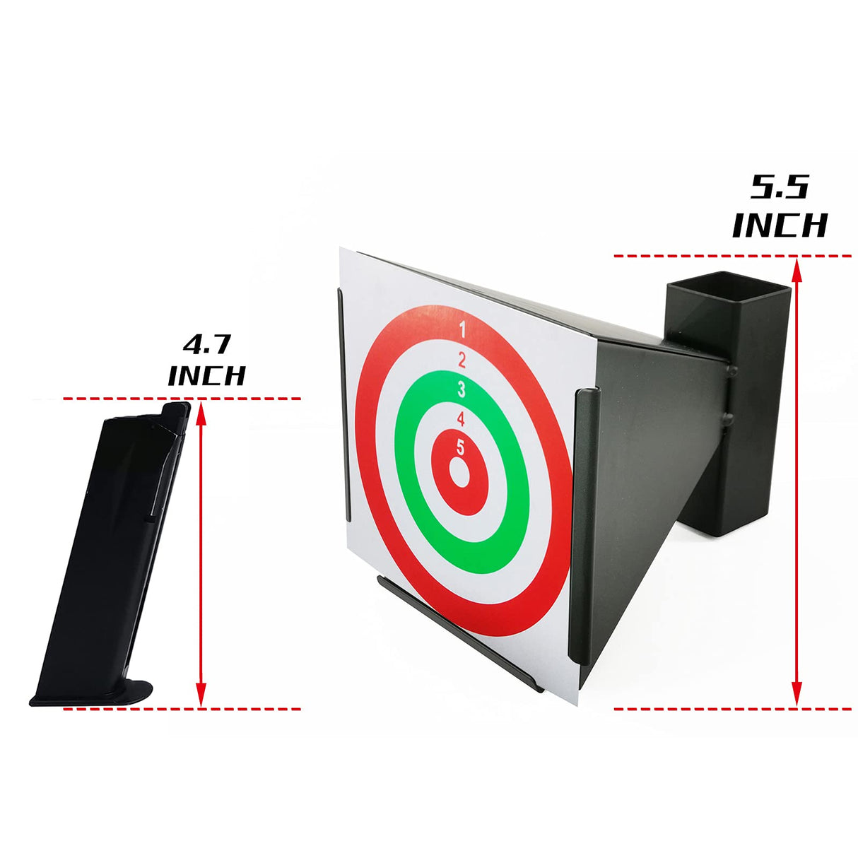 Atflbox BB Gun Trap with 50pcs Paper Target Bullet Catcher Shooting Target for Airsoft, Pellet, Rifle Atflbox
