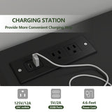 Loomie 9 Drawers Dresser, White Drawer Cabinet with Power Outlet, Accent Chests of Drawers with LED Light, Modern Storage Chest for Bedroom, Living Room (9 Drawers Black) Loomie