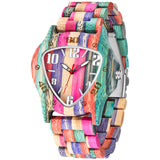 Dentily Men's Wooden Watch Handmade Wood Triangle Analog Quartz Watch classcic Wood Watches for Men Dentily