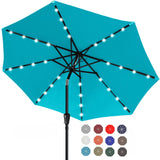 ABCCANOPY Durable Solar Led Patio Umbrellas with 32LED Lights 9FT (Turquoise) ABCCANOPY