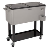 Cuisinart 80 Qt Cooler Cart, Portable Outdoor Beverage Cooler with Storage Shelf, Bottle Opener and Cap Collector, Summer BBQs, Cookouts and Tailgates, 48 Hour Cold Drinks, Chill, Fresh Sodas and Beer Cuisinart