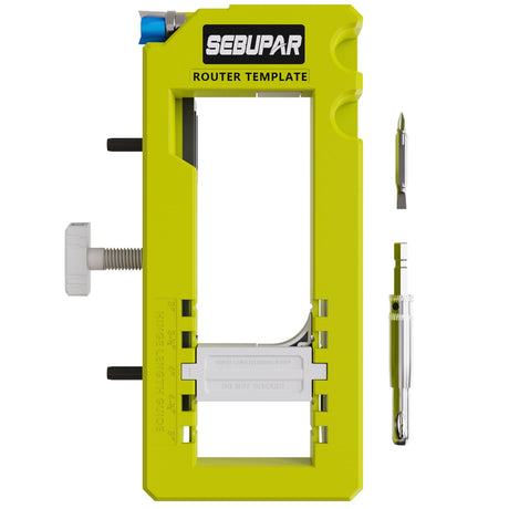 Door Hinge Jig, Door Hinge Mortiser, Hinge Installation Kit, Door Hinge Router Template Fits for Door Hinge from 3” to 5” Length and Hinge Types of Sebupar