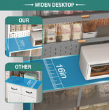 Nobilsteel 73‘’ Tall Kitchen Pantry Storage Cabinet, Metal Pantry Cabinet with Microwave Shelf and Door, Anti-Tip Design Hutch for Kitchen, Dining Room, Living Room Nobilsteel