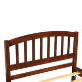 Ball & Cast Trundle Bed Twin,Twin Trundle Bed Frame Roll Out,Solid Wood Bed Frames with Headboard and Wooden Slats Support,for Bedroom,Guest Room,Apartment,Walnut Ball & Cast