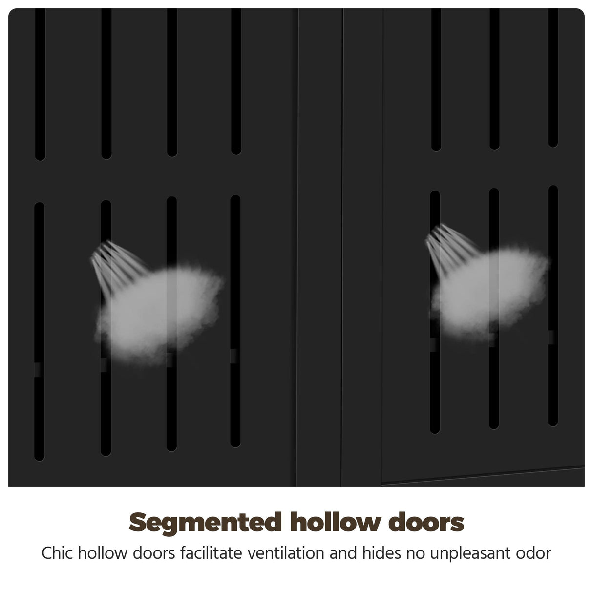 Topeakmart Wood Shoe Cabinet, Floor Storage Container with 4 Storage Shelves for Entryway Bathroom Living Room, Black Topeakmart