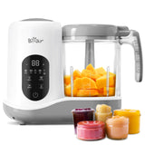 BEAR 2024 Baby Food Maker | One Step Baby Food Processor Steamer Puree Blender | Auto Cooking & Grinding | Baby Food Puree Maker with Self Cleans | Touch Screen Control, White Bar