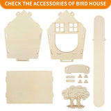 Wooden DIY Bird House Kit for Adults to Build, Outdoor Woodworking Crafts Freestyle, Hanging Birdhouse for Garden Yard Decor Gifts VinBee