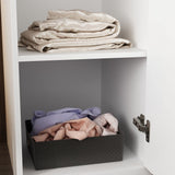 FAMAPY 2 Door Wardrobe Tall and Narrow Armoire Wardrobe with Hanging Rod, Gold Metal Handles, Closet for for Bedroom White (15.7”W x 19.3”D x 74.9”H) FAMAPY