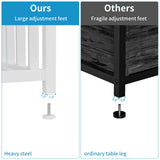 VOWNER 55-75 Gallon Fish Tank Stand, Aquarium Stand with Power Outlets, Cabinet for Fish Tank Accessories Storage, Heavy Duty Metal Frame, Suitable for Fish Tank, Turtle Tank, 1200LBS Capacity, White VOWNER