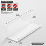 PAVSTINE Acrylic Wall Floating Shelves Set of 2, White 12 Inch Adhesive Organizer for Bathroom, Kitchen, Bedroom, Office, Gaming Room, No Wall Damage, No Drill PAVSTINE