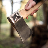 The General: World Axe Throwing League Premium Competition Throwing Axe & Multi-Purpose Camping Axe or Wood Splitting Axe with Nylon Sheath & Straight Hickory Wooden Handle WATL