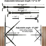 Toukioo Black Cable Railing Hardware Kit, for 1/8 Cable Railing System for Wood Posts, Stainless Steel Swage Toggle Turnbuckle 20 Pairs Toukioo