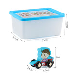 Wooden Alphabet Train Toy 27 PCS Magnetic Alphabet ABC Set Includes 1 Engine and 1 Storage Box Letter Cars for Toddlers Kids Boys and Girls, Compatible with Tracks Wondertoys