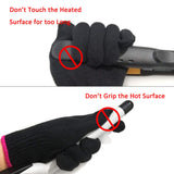 Lessmon Professional Heat Resistant Glove for Hair Styling Heat Blocking for Curling, Flat Iron and Curling Wand Suitable for Left and Right Hands, 1 Piece, Pink Edge Lessmon