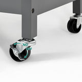 YITAHOME Small Solid Wood Top Kitchen Island Cart on Wheels with Storage, Rolling Portable Dining Room Serving Utility Carts Mobile Movable with 3 Drawers Cabinet, Gray YITAHOME