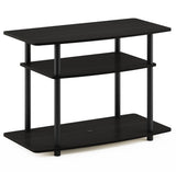 Furinno Turn-N-Tube No Tools 3-Tier Entertainment Center TV Stand for TV up to 32 Inch, Plastic Round Tubes, Espresso/black Furinno