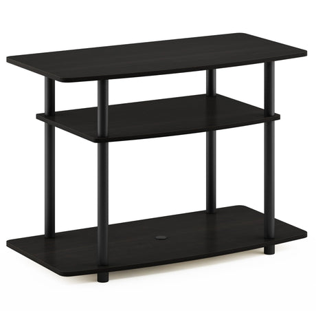 Furinno Turn-N-Tube No Tools 3-Tier Entertainment Center TV Stand for TV up to 32 Inch, Plastic Round Tubes, Espresso/black Furinno