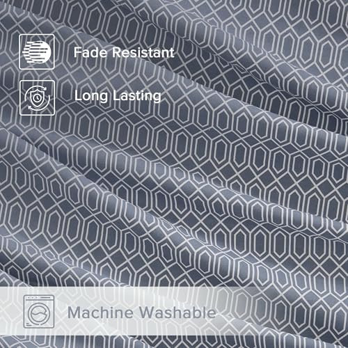 Comfort Spaces 100% Cotton Sheets Twin XL, Breathable, Naturally Cool Cotton Sheets, Soft Cotton Bed Sheets with 14" Elastic Pocket Fits up to 16" Mattress, All Seasons Sheet Set, Diamond Blue 3 Piece Comfort Spaces