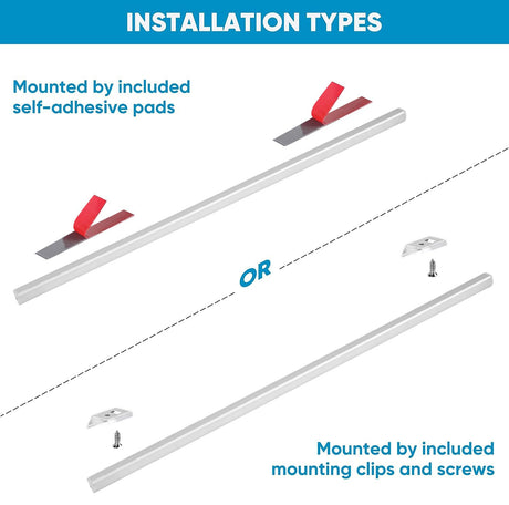 Cefrank V-Shape Under Cabinet Lighting Kit - 4pcs Sleeker 12" Dimmable LED Light Bars for Showcase Shelf Seamless Illumination - 1200lm, 12W - Pure White (6000K) Cefrank