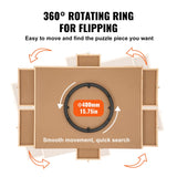 VEVOR 1500 Piece Puzzle Board with 6 Drawers and Cover, 32.7"x24.6" Rotating Wooden Jigsaw Puzzle Plateau, Portable Puzzle Accessories for Adult, Puzzle Organizer & Puzzle Storage System, Gift for Mom VEVOR