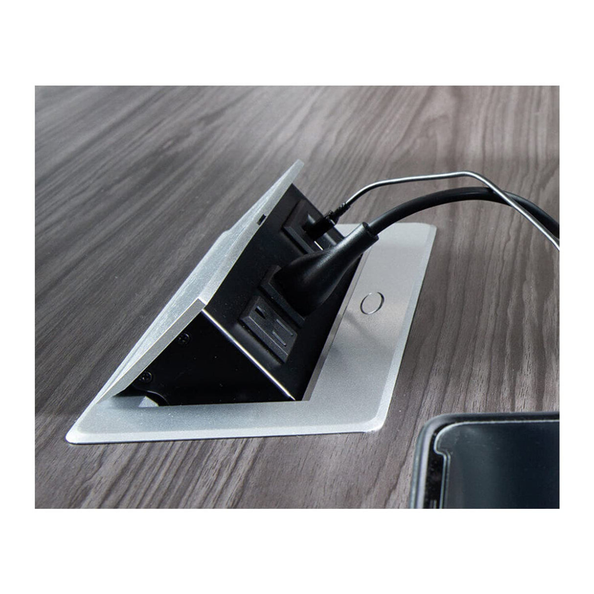 Thaweesuk Shop Gray Finish 12 FT Modern Executive Rectangle Shaped Conference Table Square Legs Grommets Racetrack Meeting Boardroom Room Desk Power High End Office Wood New 144''L x 48''W x 30''H WoodArtSupply