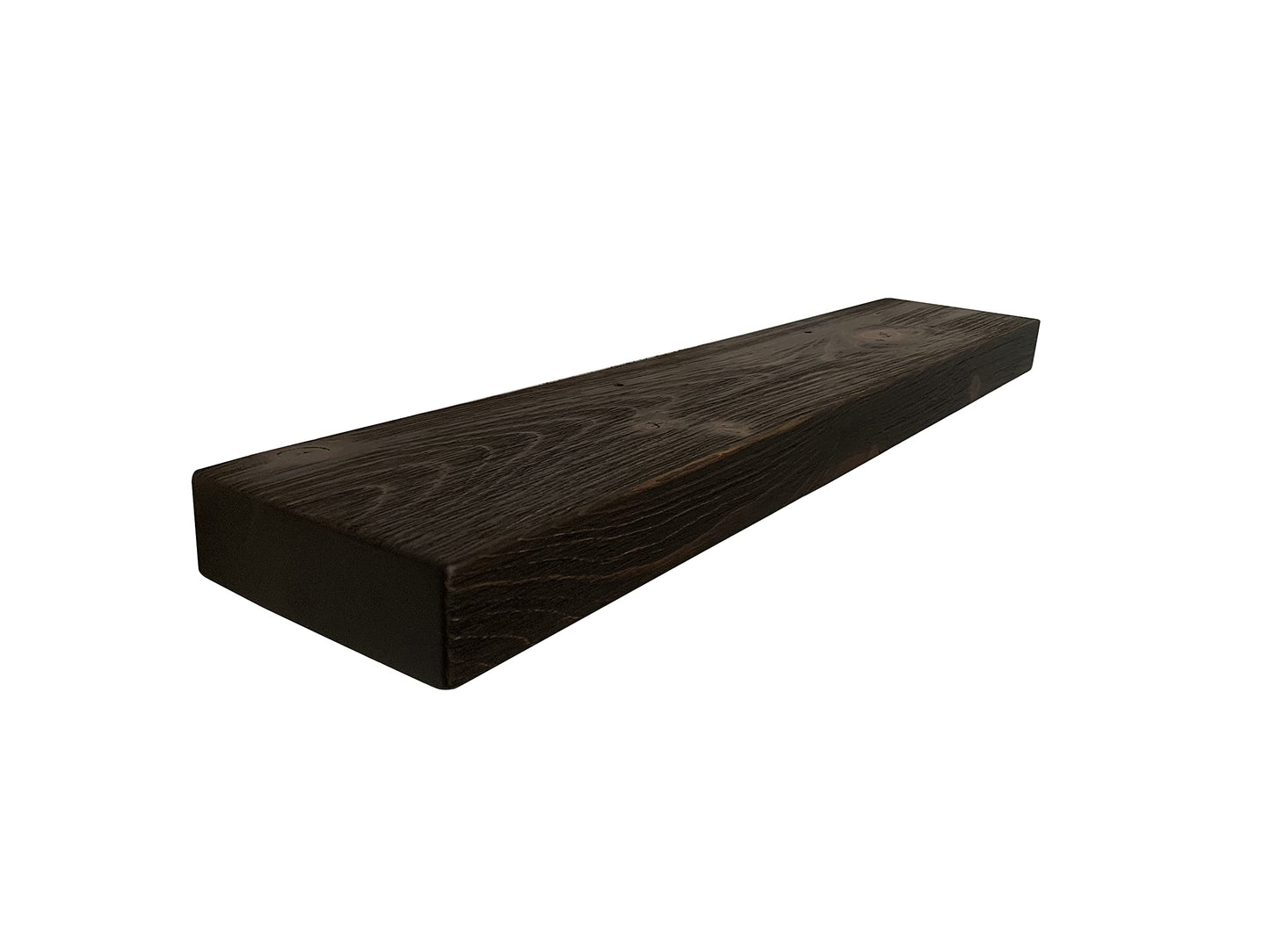 Joel's Antiques - 72 Inch Wooden Floating Shelves for Wall - Made of Natural Wood - Long Heavy Duty Rustic Fireplace Mantel & Book Shelf - Perfect for Living Room - Mocha 72x8x2 in